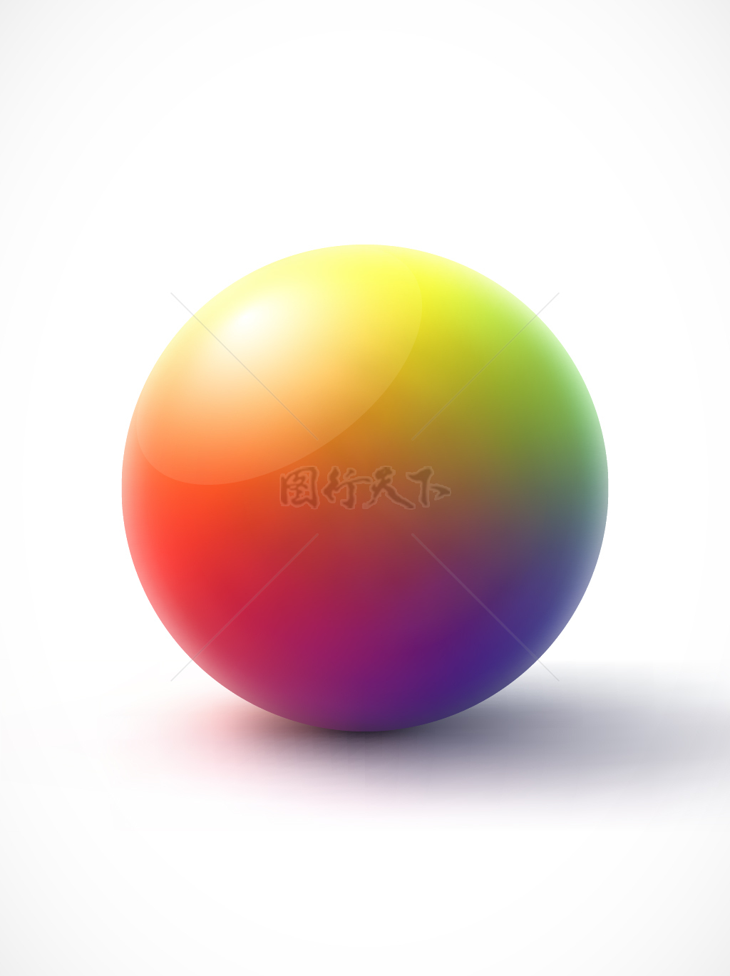 3D立体彩色圆球